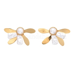 Flower 304 Stainless Steel Stud Earrings&nbsp;EJEW-C142-05G