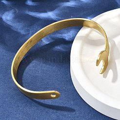 201 Stainless Steel Cuff Bangles for Women&nbsp;BJEW-B121-01