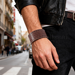 Cowhide Cord Bracelets&nbsp;BJEW-WH20003-12A-01