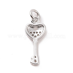 Brass Micro Pave Cubic Zirconia Pendants&nbsp;KK-C012-11P