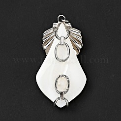 Natural White Shell Pendants&nbsp;SSHEL-C010-02P
