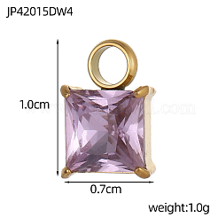 304 Stainless Steel Rhinestone Charms&nbsp;STAS-OY003-88G