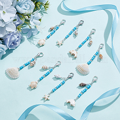 24Pcs 4 Styles Shell Pendant Decorations&nbsp;HJEW-BM0001-37