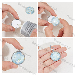 20Pcs 304 Stainless Steel Pendant Cabochon Settings&nbsp;STAS-BBC0010-67P-02