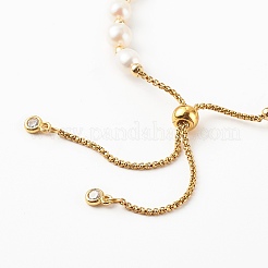 Rice Natural Pearl Slide Bracelets&nbsp;BJEW-JB06260-02