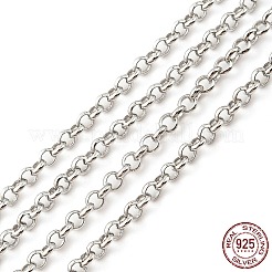 Anti-Tarnish Rhodium Plated 925 Sterling Silver Rolo Chains&nbsp;STER-F052-05P