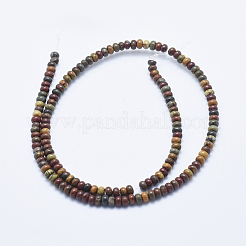 Natural Polychrome Jasper/Picasso Stone/Picasso Jasper Beads Strands&nbsp;X-G-E444-45-4mm