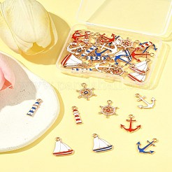 36Pcs 9 Styles Alloy Enamel Pendants&nbsp;ENAM-FS0002-83