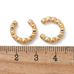 Golden Plated Brass Micro Pave Cubic Zirconia Cuff Earrings&nbsp;EJEW-L244-22B