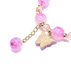 Bling Acrylic & Glass Beaded Stretch Bracelet&nbsp;BJEW-JB08540