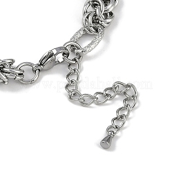 Anti-Tarnish 304 Stainless Steel Oval Ring Link Chain Anklets&nbsp;AJEW-A057-07P