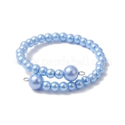 Glass Pearl Round Beads Bangles for Women&nbsp;BJEW-JB11724