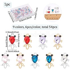 54Pcs 9 Colors Alloy Charms&nbsp;FIND-BC0002-63
