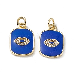 Brass Micro Pave Cubic Zirconia Charms&nbsp;KK-E068-VB436-1