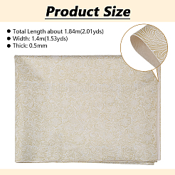 Embossed Flower Pattern PVC Leather Fabric&nbsp;DIY-WH0661-08A