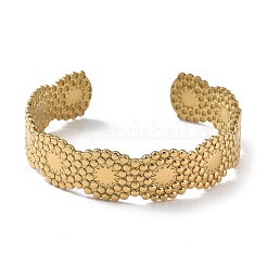 Ion Plating(IP) 304 Stainless Steel Cuff Bangles for Women&nbsp;BJEW-Z078-18G