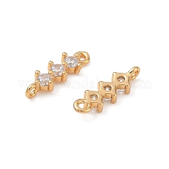 SHEGRACE Brass Pave Clear Cubic Zirconia Connector Charms&nbsp;XGRQ7H241-952G