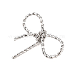 Non-Tarnish 304 Stainless Steel Twisted Bowknot Links Connector Charms&nbsp;STAS-S125-01P