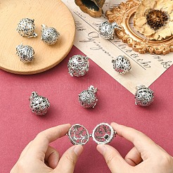 10Pcs 5 Styles Rack Plating Brass Cage Pendants&nbsp;KK-YW0003-38