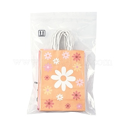 12Pcs 5 Colors Rectangle with Sunflower Pattern Paper Gift Bags&nbsp;CARB-FS0001-06