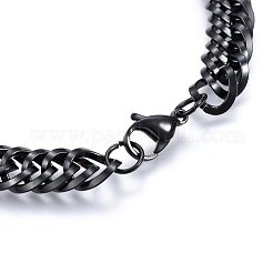 304 Stainless Steel Curb Chain Necklaces&nbsp;NJEW-H493-11B