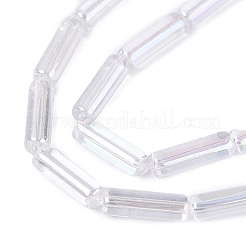 Electroplate Transparent Glass Beads Strands&nbsp;EGLA-Q132-02A-C03