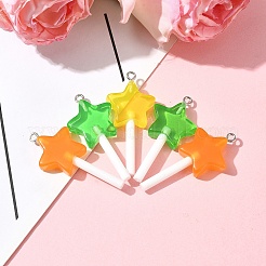 5Pcs Transparent Imitation Food Resin Pendants&nbsp;FIND-FS0002-92