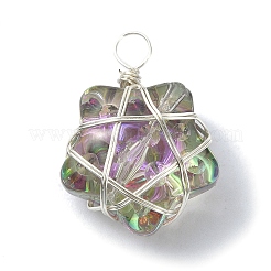 Transparent Glass Star Pendants&nbsp;PALLOY-JF02355