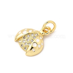 Brass Micro Pave Cubic Zirconia Pendants&nbsp;KK-I359-02G-01