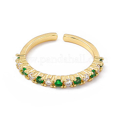 Cubic Zirconia Open Cuff Ring&nbsp;RJEW-P079-04G-03