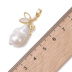 Natural Baroque Keshi Pearl Pendants&nbsp;PALLOY-JF05220-01