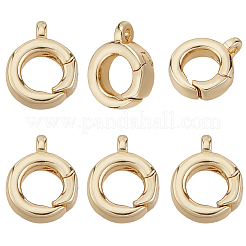6Pcs Brass Spring Gate Rings&nbsp;KK-SC0007-08