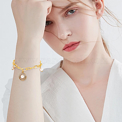 20Pcs 2 Colors Iron Cable Chain Bracelets for Women Men&nbsp;BJEW-SC0001-41