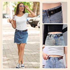 6Pcs 2 Colors Canvas Elastic Invisible Belt with Alloy Buckles&nbsp;AJEW-FG0003-99