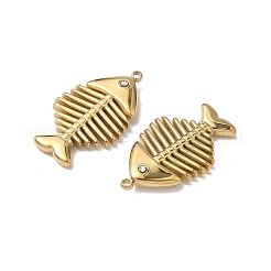 304 Stainless Steel Rhinestone Pendants Ion Plating(IP)&nbsp;STAS-V015-02G