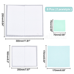 8Pcs 4 Style Silver Polishing Cloth&nbsp;AJEW-AR0001-33