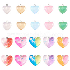 20Pcs 10 Colors Transparent Resin Pendants&nbsp;CRES-TA0001-43