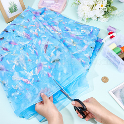 Feather Pattern Nylon Fabric&nbsp;DIY-WH20066-004B