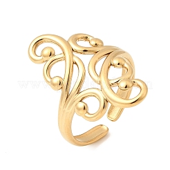 304 Stainless Steel Cuff Open Rings for Women&nbsp;RJEW-L342-16G