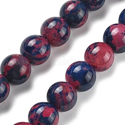 Natural Multi-Color Agate Beads Strands&nbsp;G-A261-B09-14mm