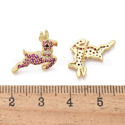 Brass Micro Pave Cubic Zirconia Stud Earrings&nbsp;EJEW-Q015-09G