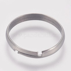 Tarnish Resistant 316 Surgical Stainless Steel Finger Ring Settings&nbsp;X-STAS-I090-02P