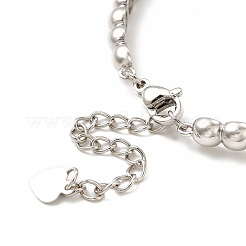Clear Cubic Zirconia Beaded Cuff Bangle with Clasps&nbsp;BJEW-E073-08P