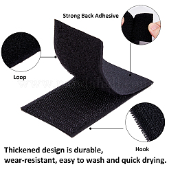 6Pcs Rectangle Polyester Blank Hook & Loop Tapes&nbsp;DIY-FH0008-04A