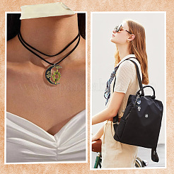 16Pcs 8 Styles Opaque Printed Acrylic Pendants&nbsp;OACR-SC0002-26