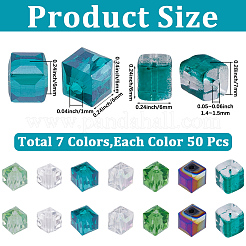 300Pcs 6 Styles Electroplate Glass Beads Strands&nbsp;EGLA-SC0003-25