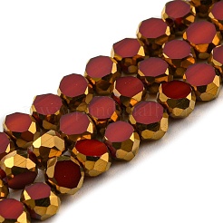 Electroplate Transparent Glass Beads Strands&nbsp;EGLA-G037-02A-HP