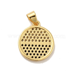 Brass Micro Pave Cubic Zirconia Pendants&nbsp;X-KK-B059-35G-C