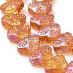 Transparent Electroplate Glass Beads Strands&nbsp;EGLA-F158-HR01-A