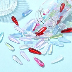 100Pcs Glass Teardrop Pendants&nbsp;GLAA-CJ0002-79
